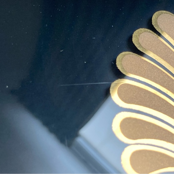 Orig. neoclassical Georges Briard 22k gold/black MCM glass snack tray - Picture 7 of 7